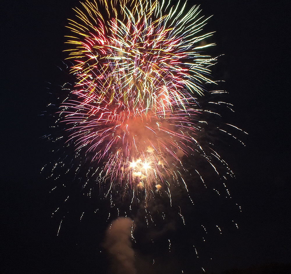 The first of the Friday night concerts featured fireworks.